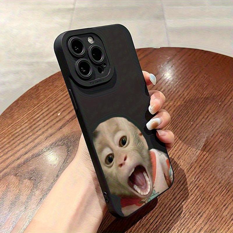 Cute Little Monkey Pattern Phone Case Suitable for iPhone 17 16 15 14 13 12 11 Pro/Max/Plus Anti Drop and Shockproof Back Cover