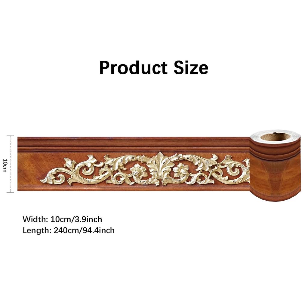 Eco-Friendly PVC Wall Panels, Peel & Stick Baseboard Trim, Decorative Skirting for Home Interior, Non-Toxic DIY Decor Art