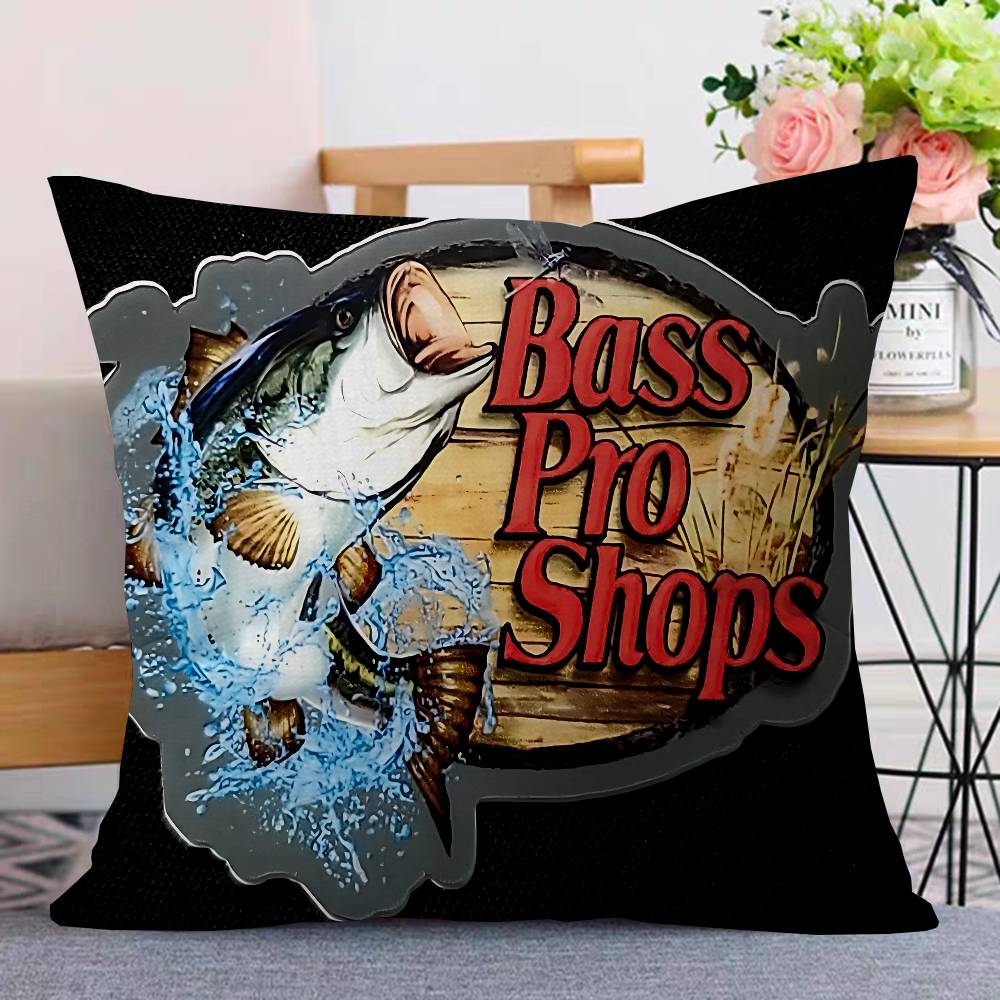 Fishing Brand Bass-Pro-Shops Pillow Cover Sofa Cushion Cover Home Room Decoration Children Gift