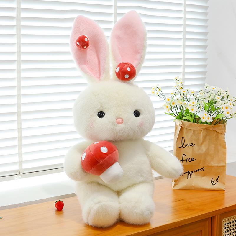 

Большая Милая Плюшевая Подушка в Виде Гриба и Кролика – Мягкая Игрушка для Комфорта и Сна 45cm (0.44kg) белый