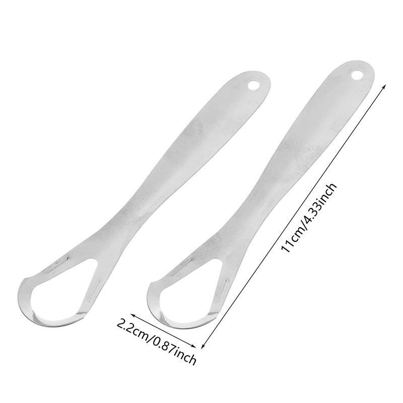 Clean Tongue Scraper Stainless Steel Tongue Remover Tongue Coating Halitosis Oral Care Scraping Brush Tongue Oral Cleaner Tools