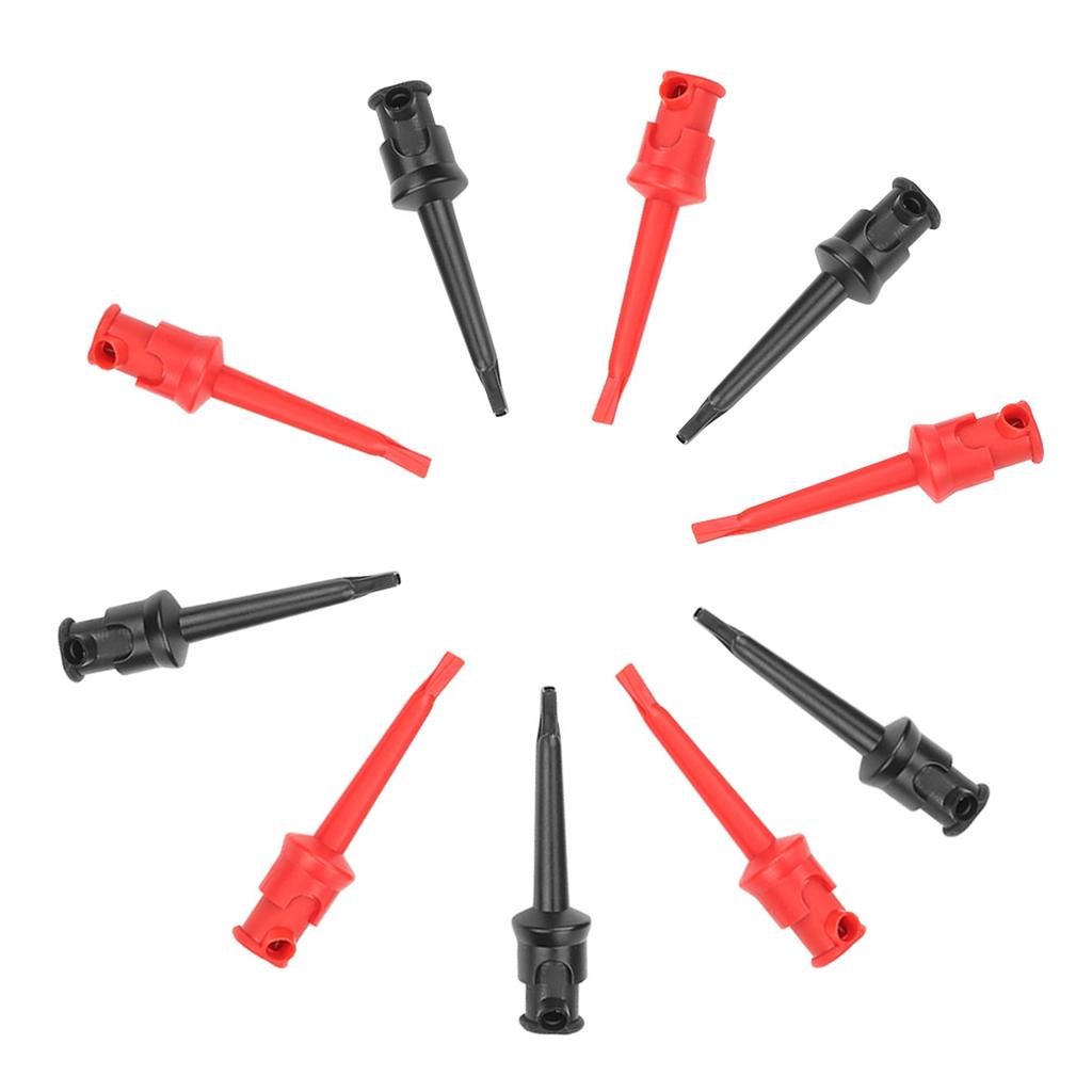 10pcs P5002 Multimeter Test Hook   Grabbers for SMt SMD IC D20 Cable Welding (Black&Red)