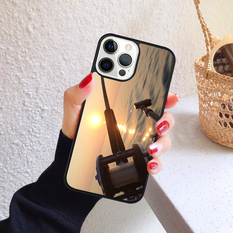 Fishing Lake Sunset Phone Case for iPhone 17 Air 16 Coque 15 14 12 13 PLUS 11 PRO MAX Back Cover Fundas Shell