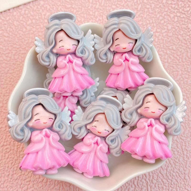 10Pcs New Cute Princess Series Flat Back Resin Cabochon DIY Jewelry Craft Decoration Accessories
