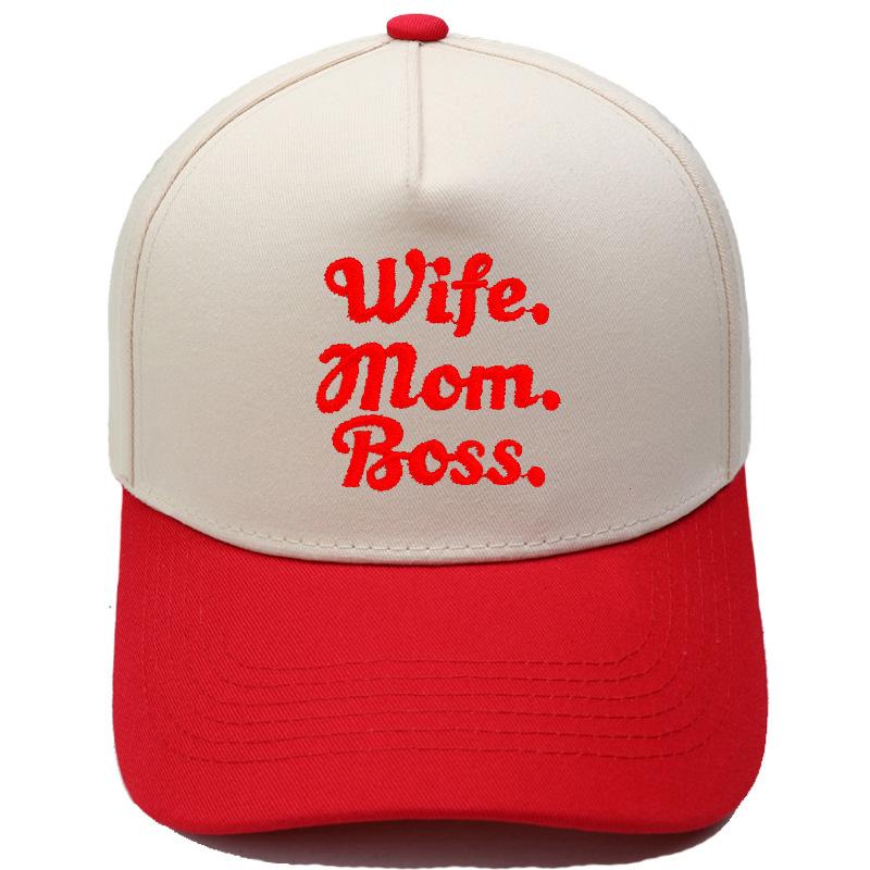Wife mom Boss Truck Driver Hat Embroidery Color Matching Baseball Cap Male Female Casual Retro Hat