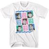 New Kids On The Block 80s Boy Band Adult White Short Sleeve T Shirt Vintage Style Graphic Tee