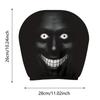 2 Pieces Printed Smiling Car Headrest Cover Halloween Fabric Car Seat Rest Cover Protector Anti-Dirty Automotive Protector