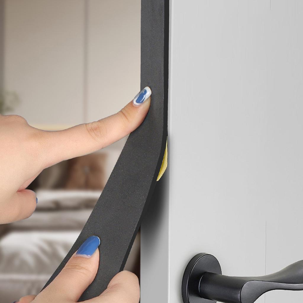 Door Window Sealing Strip Self Adhesive Sound Insulation Windproof Dust Proof Sponge Seal Strip Acoustic Foam Home Accessories