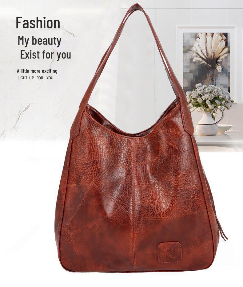 2024 Trendy Soft Leather Women's Large Capacity Crossbody Shoulder Bag - Versatile Korean Style Fashion Handbag