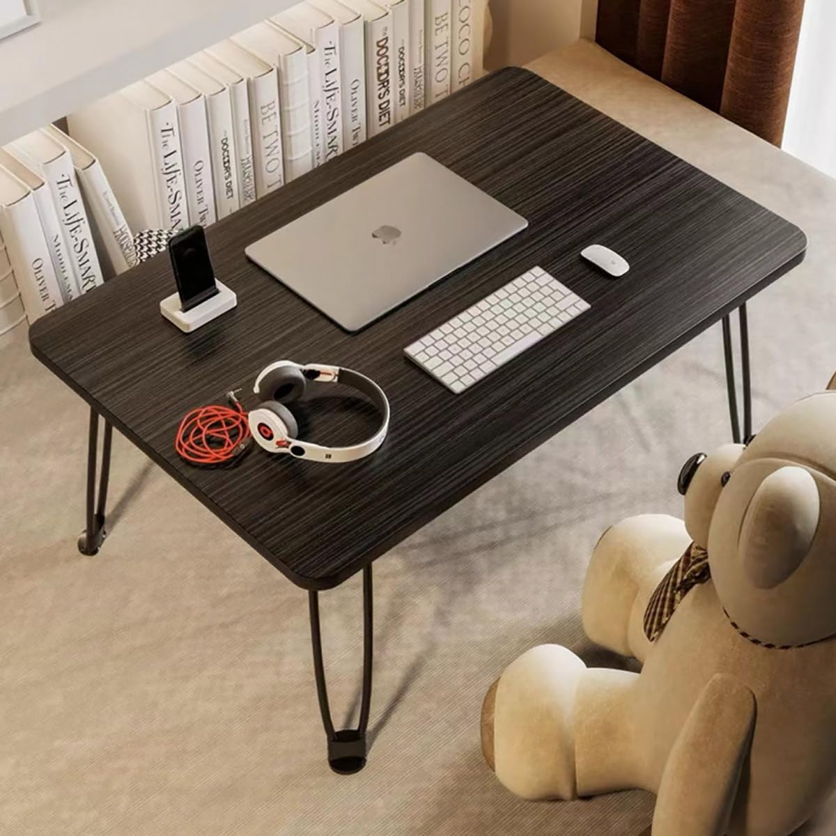 

Yanhao Складной 70см Широкий x 48см Глубокий x 36см Идеально для Гостиной или Офиса Складывается для Экономии Без Сборки Легкий Стол, Высокий, Отдельно, Учеба, Использование, Пространство, чёрный