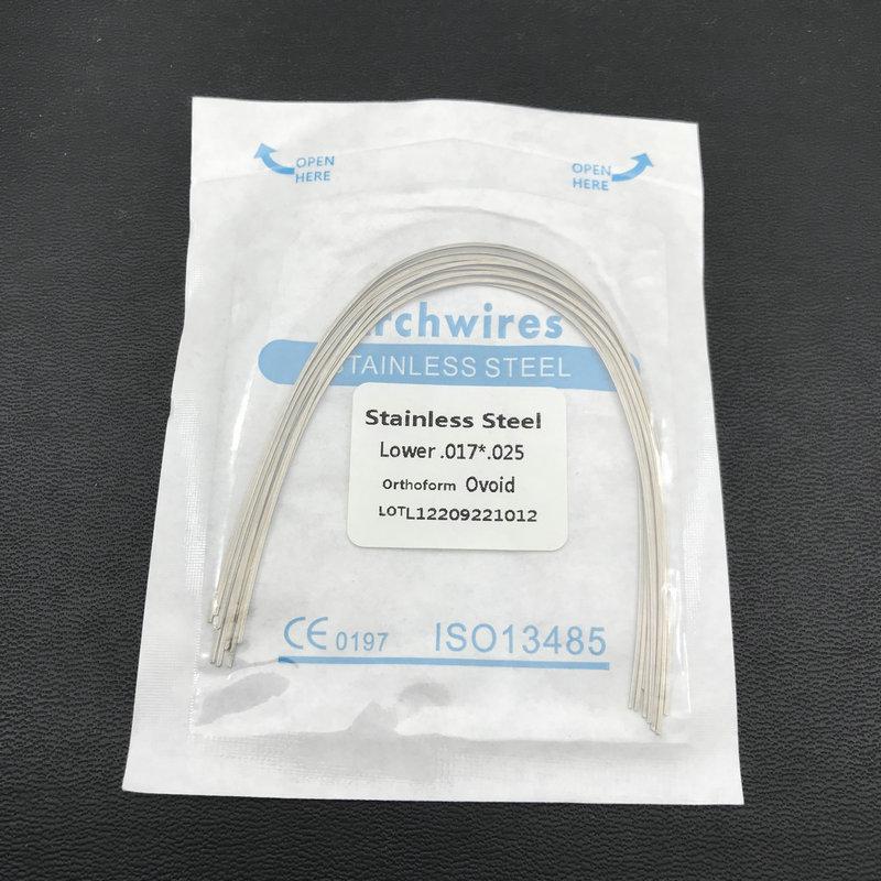 10 teile/paket Dental Kieferorthopädische Edelstahl Rechteckige Ovale Bogen Drähte
