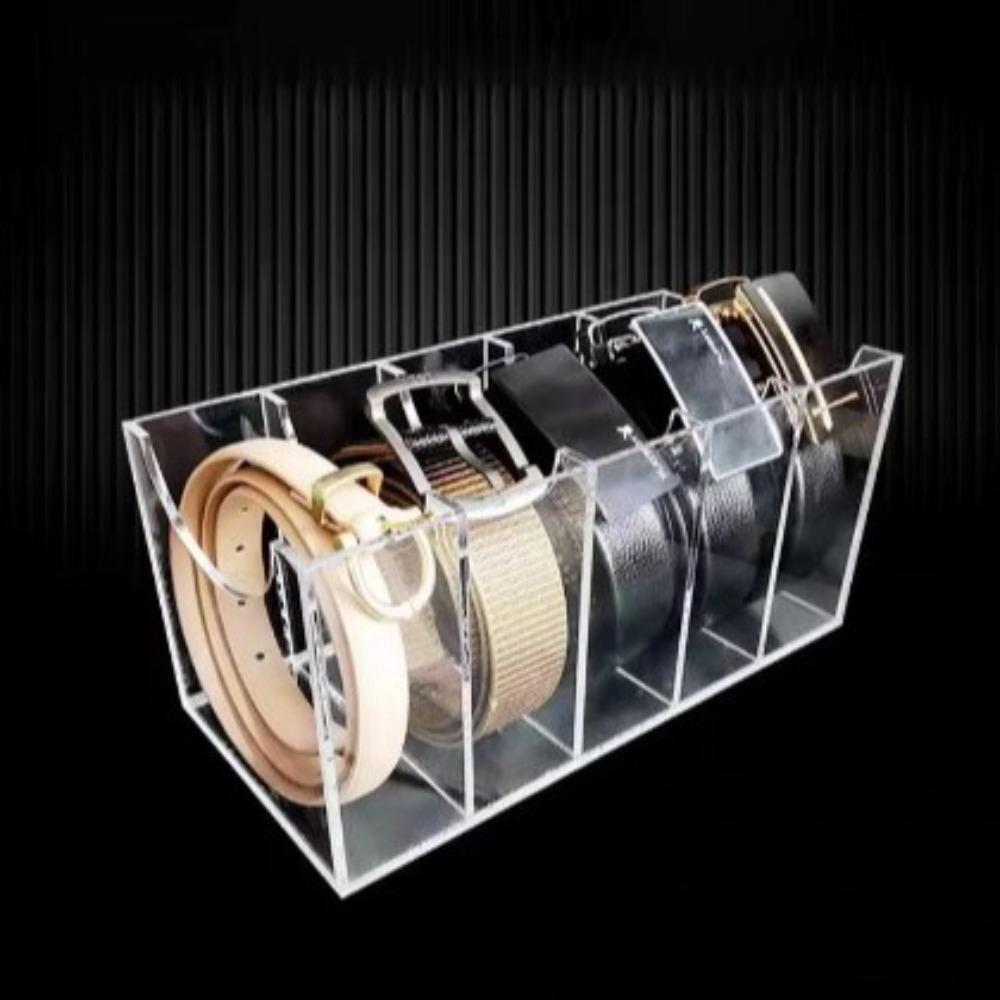 Clear Bow Tie Display Case Acrylic Watches Holder Sturdy Belt Storage Box  Home