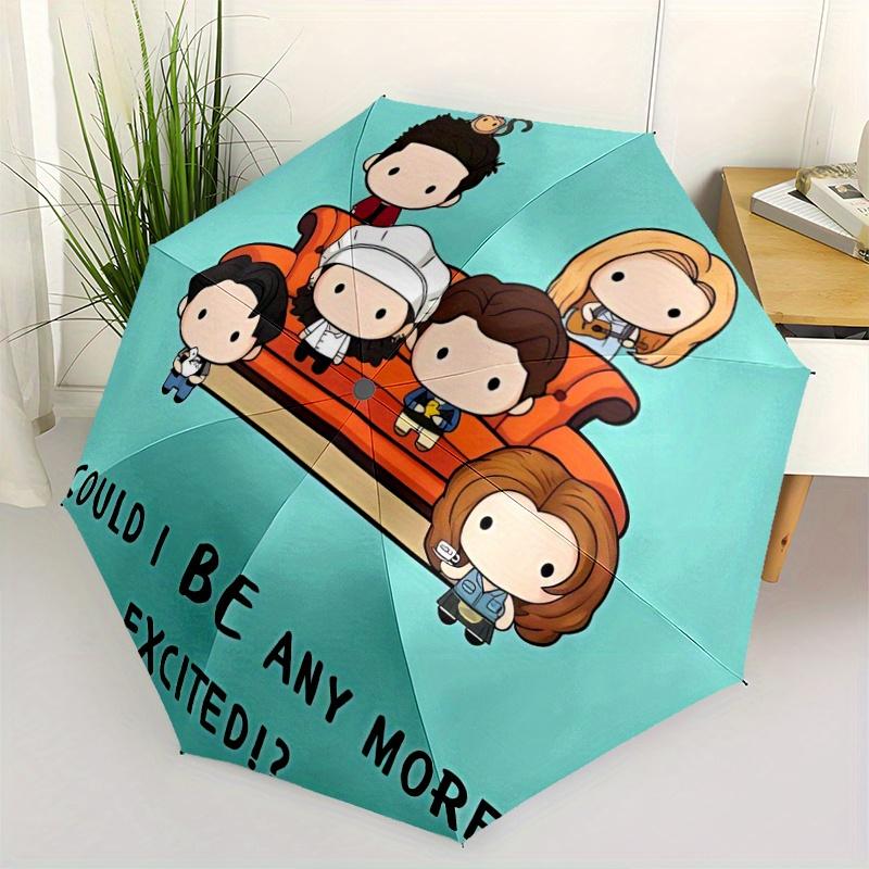 

Friends It s Your Birthday Automatic Opening and Closing Folding - A Good Choice for Gifts, Fashionable and Convenient Fashion Umbrella With Cute Cart