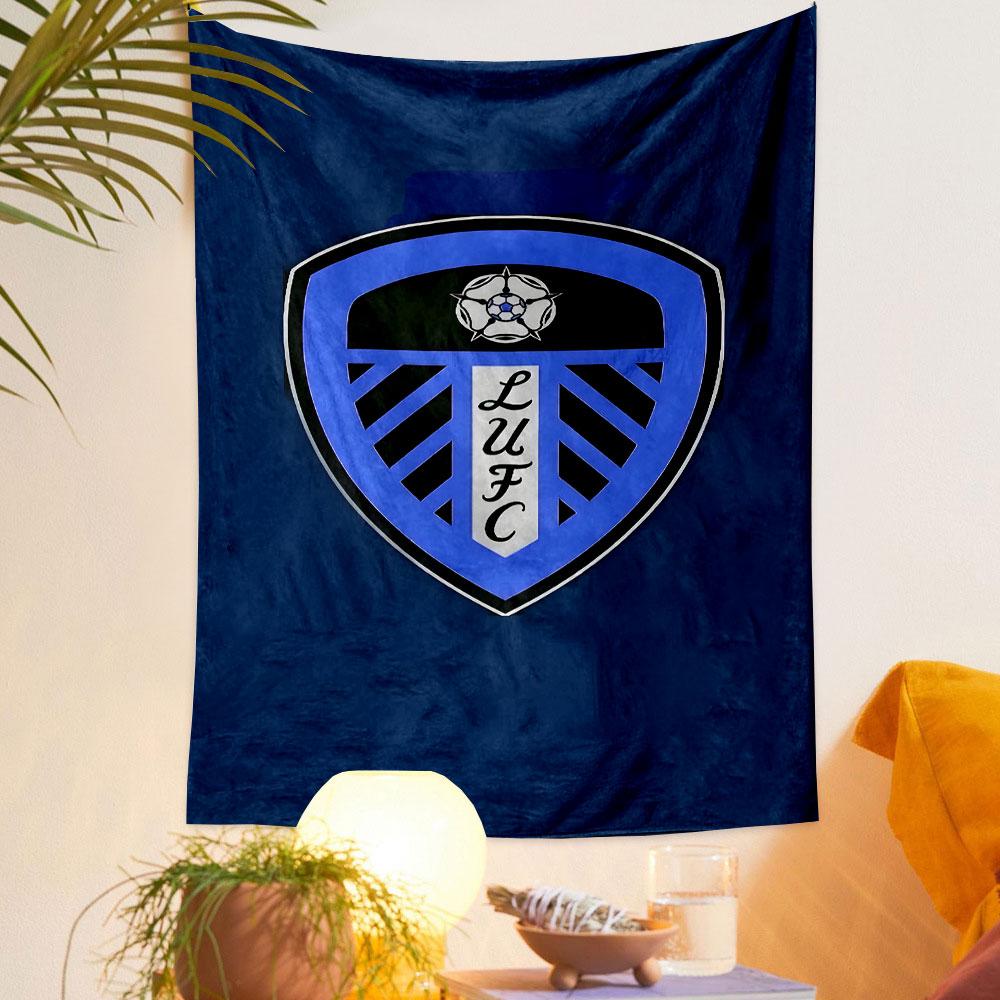 "LUFC Blue and White Emblem Design" Patterned Tapestry Decorative Wall Hanging, Home Bedroom Living Room Decor
