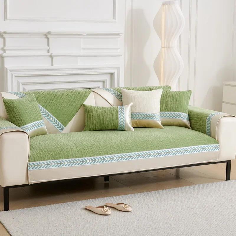 

1шт скандинавский шенилл диванная подушка коврик для гостиной шезлонг диван чехол нескользящий Г-образный диван чехол Housse De Canapé A 70x70