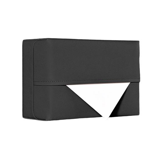 Car Tissue Box Magnetic Leather Tissue Holder Flexible Installation Tissue Dispenser for Car Seat Back Center Console Sun Visor Universal Car чёрный