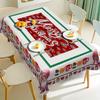 Christmas Snowflake Rectangle Tablecloth Holiday Party Decor Winter Xmas Waterproof Table Cloth Table Decor Christmas Decoration