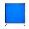 Welding Screen with Frame, 1.74 x 1.74 m Welding Curtain Screen, Flame-Resistant Vinyl Protection Screens with Lockable Swivel Wheels & 6-Level UV