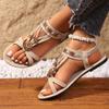Women's Plus Size New Summer Ethnic Style Fashionable Versatile Flat Breathable Casual Sandals