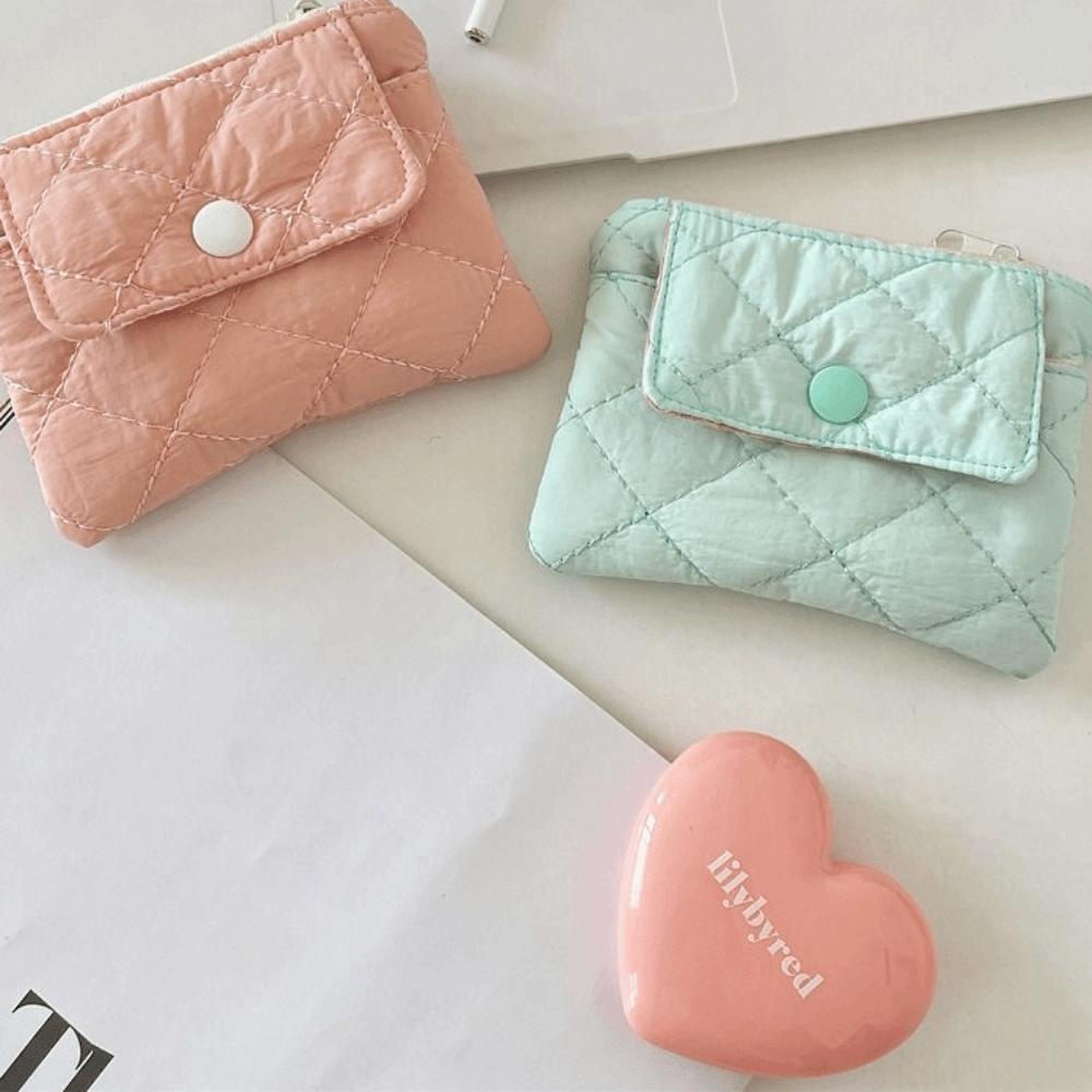 Candy Color Small Lipstick Bag Jewelry Packing Bag Sanitary Napkin Storage Bag Cute Wallet  Daily