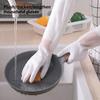 1 para rękawiczek do czyszczenia Wydłuża pluszową wyściółkę Lateksowe kuchenne damskie rękawiczki do mycia naczyń do codziennego użytku
