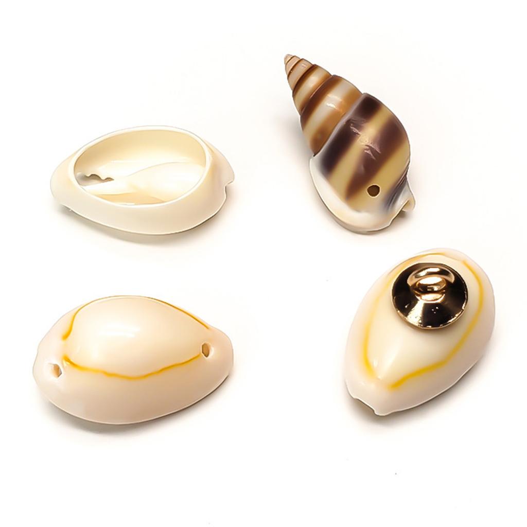 Pack Of 10 Natural Shell Buttons Unique Conch Shape Button Buckles For Fashion Designers And Craft Clothing Project