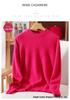 Maglione da donna taglie forti con scollo rotondo in visone e cashmere