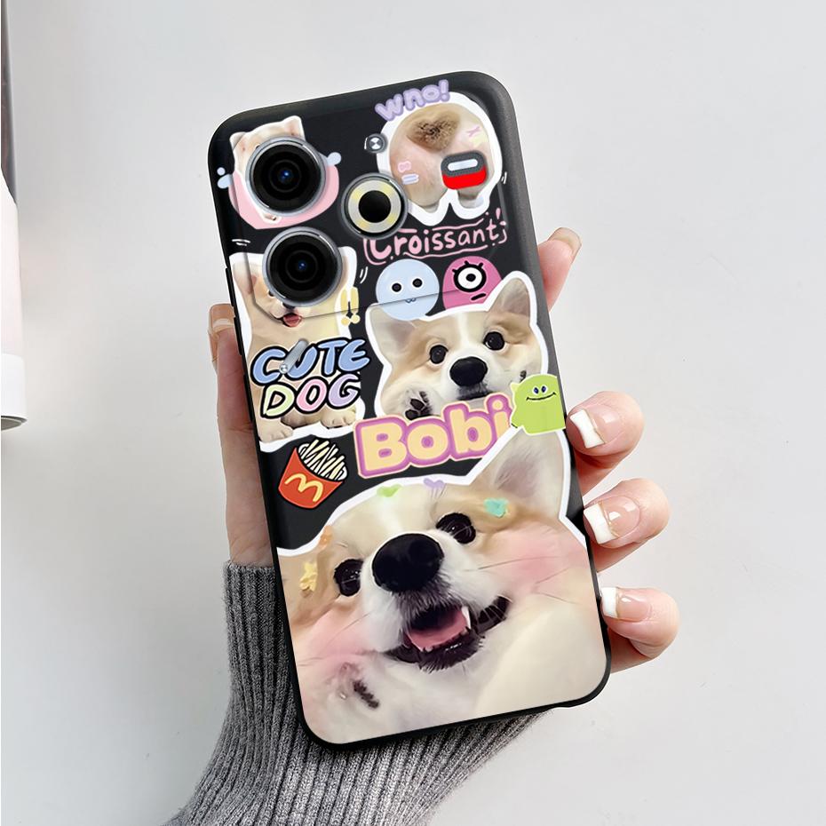 6.78" For Tecno Pova 6 Neo Case Pova6 Neo Back Cover Stylish Pattern Black Silicone Soft Phone Cases For Tecno Pova 6 Neo Fundas