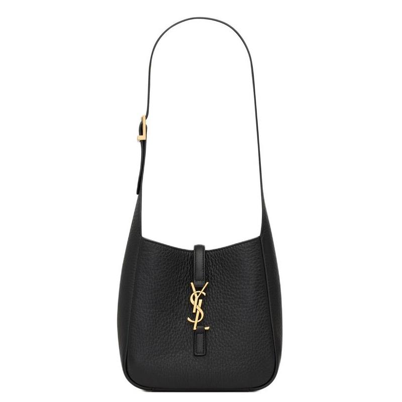 Saint Laurent Le 5 Á 7 Grained Leather Bag Black Women Shoulder_bags 809461-AADUU-1000