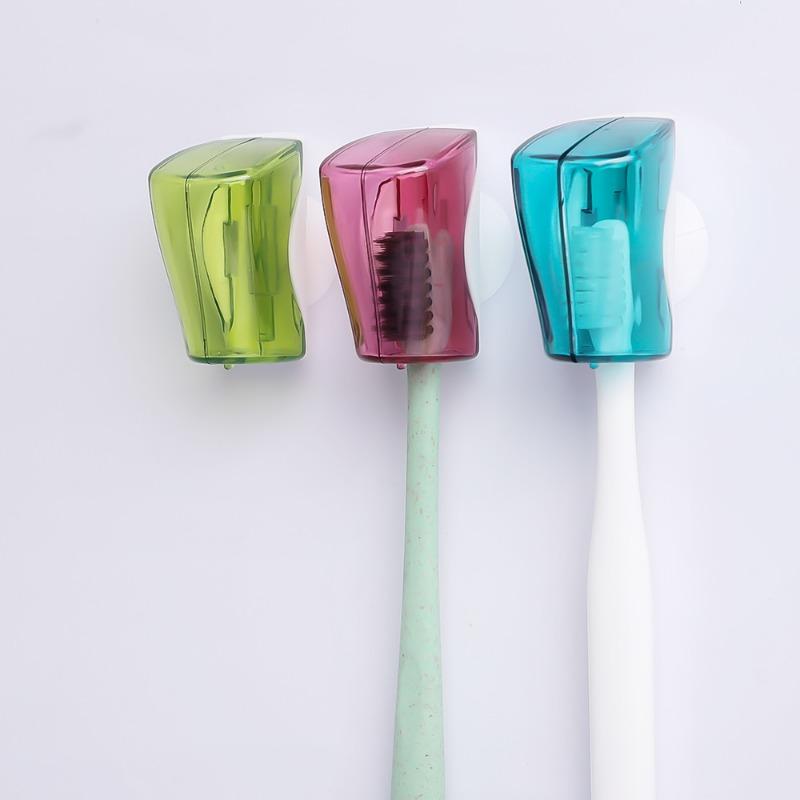 Capace pentru periuță de dinți portabilă cu ventuză Suport pentru periuță de dinți rezistent la praf Capace de protecție pentru carcasă pentru baie Accesorii de călătorie