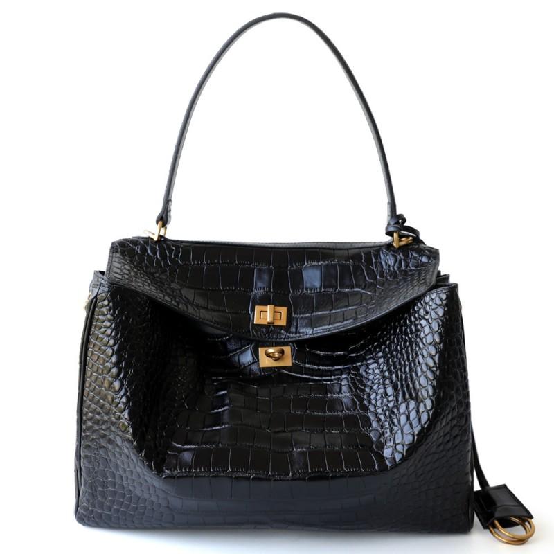 Fashion Women Crocodile Pattern Cow Split