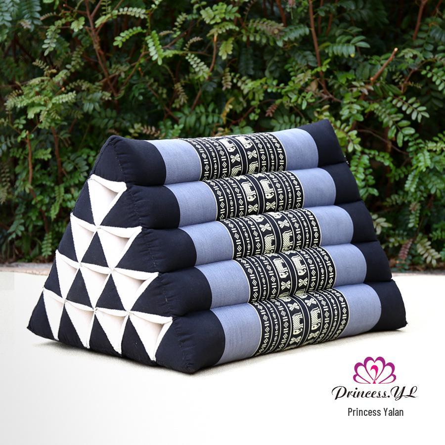 Thailand Triangle Tatami Cushion: Kapok Lumbar Pillow & Sofa Back Support.