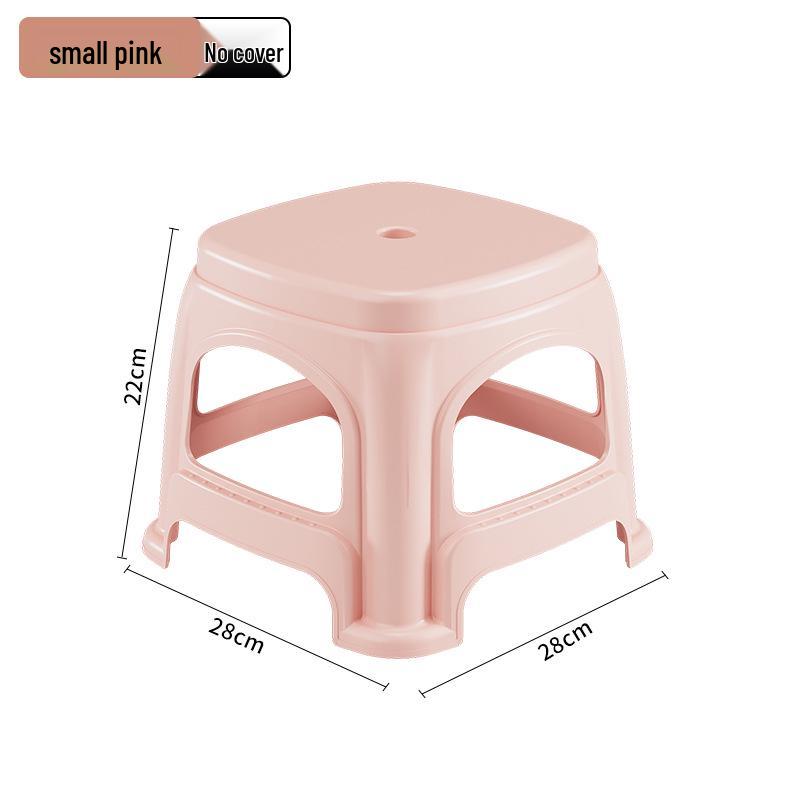 Red Festive High Plastic Stool – Sturdy Household Chair