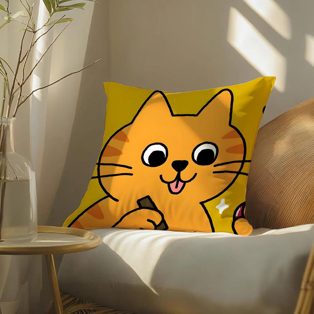 Funny And Quirky Party Animals Pillow Case Double-Sided Plush Sofa Cushion Covers Organic Breathable Invisible Zipper