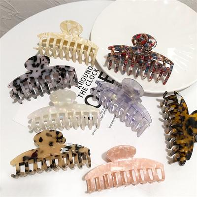 Women's High Quality 9.5cm Hair Claw Accessories 8 Colors American Fashion Tortoiseshell Resin Acetate