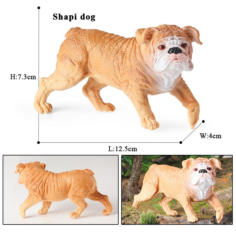 Oenux Dog Animals Model Action Figure Dobermann Shiba Inu Pomeranian Boxer Husky Puppy Figurines Cute Collection Toy Kids Gift