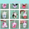 Cartoon Panda Easter Animal Plush Toys Heart Style Pendant Gift Decorations