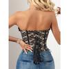 European and American Palace Corset Ruffled Fishbone Bra Outer Wear Tube Top Corset Waist Shaping Top Foreign Trade Supply