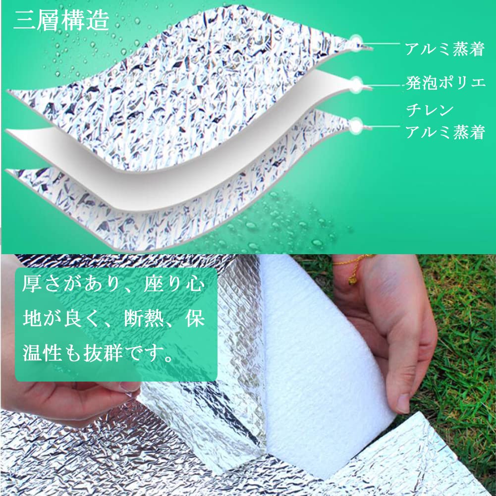 HWSHOW Silver Mat for Camping, 200 X 250cm, Tent, Aluminum Sheet, Mat, Picnic, Waterproof, Disaster Prevention, Thermal Insulation, Double Sided