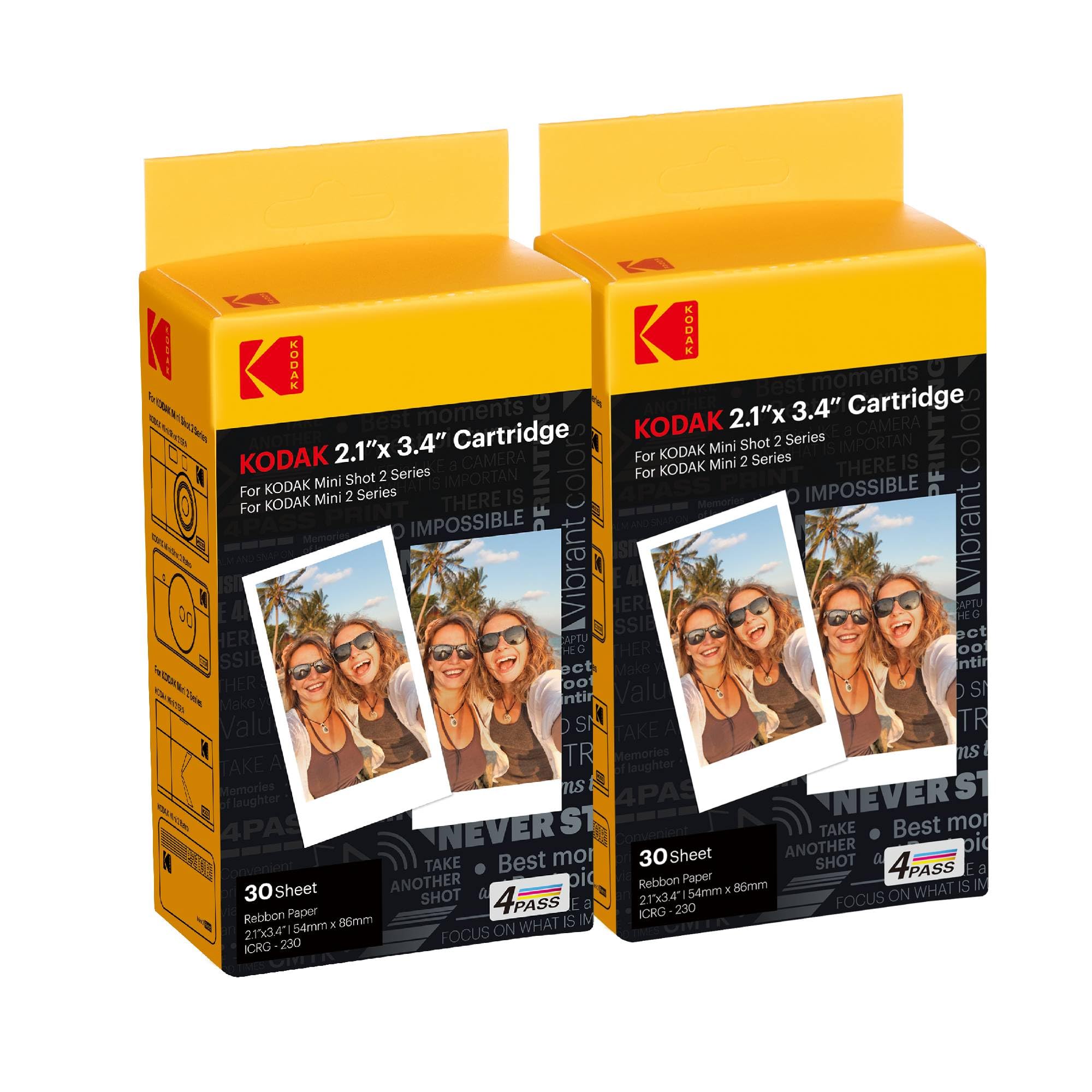 

Kodak 4PASS Film Cartridge (5.3x8.6cm) for Kodak Mini 2 Retro and Mini Shot 2 Retro, 60 sheets
