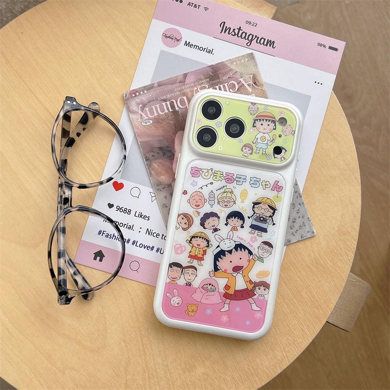 Chibi Maruko-chan & Shin-chan iPhone 17/16 Pro Max & 15 Pro Case for Women