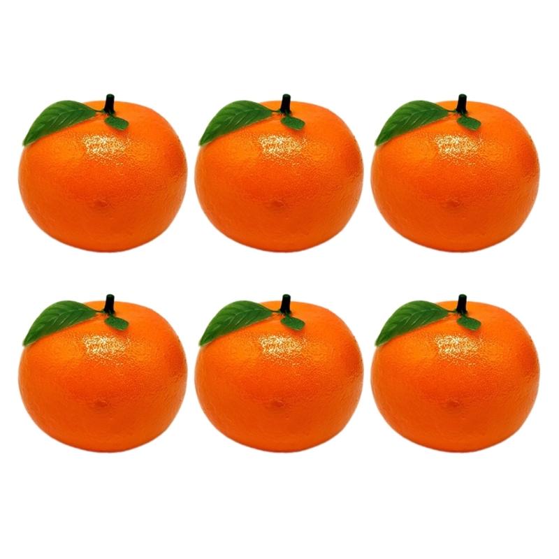 

6pcs Simulations Artificial Orange Model Suitable for Kitchen Tables,Bar Decors