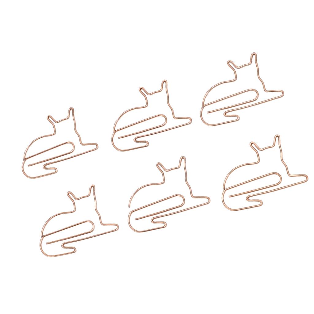 100Pcs Cat Shape Paper Clips Metal Decorative Paperclips for Calendar Journal Scrapbooks