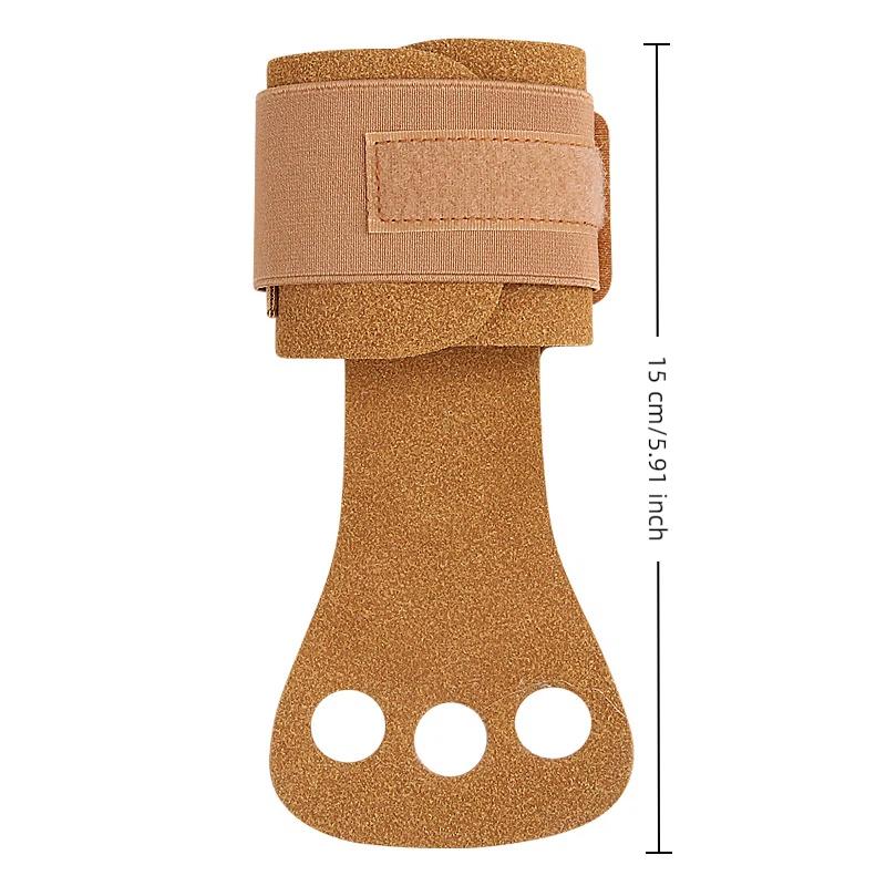 1Pair Gymnastics Grips Gym Pull-Up Grip Strap Lifting Strap Palm Protection Wristbands Cowhide Gloves Sports Gloves