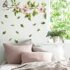 Ramo Foglie Verdi Farfalla Fiore Adesivo Murale Camera da Letto Soggiorno Arte Murale Decorazione Casa Autoadesivo