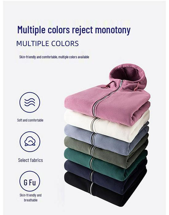 Youth Unisex Fleece Hooded Cardigan Pullover for Sport & Casual Wear - Spring/Autumn