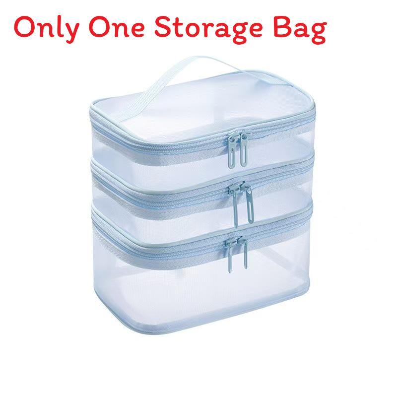 Travel Makeup Storage Bag With Mesh Nylon Large Capacity Perfect For Bathroom And Bedroom