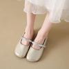 Weiche Leder Freizeitschuhe Mary Janes Damen 2025 Sommer neue atmungsaktive lässige flache Schuhe Doudou Schuhe Ein-Pedal Damenschuhe