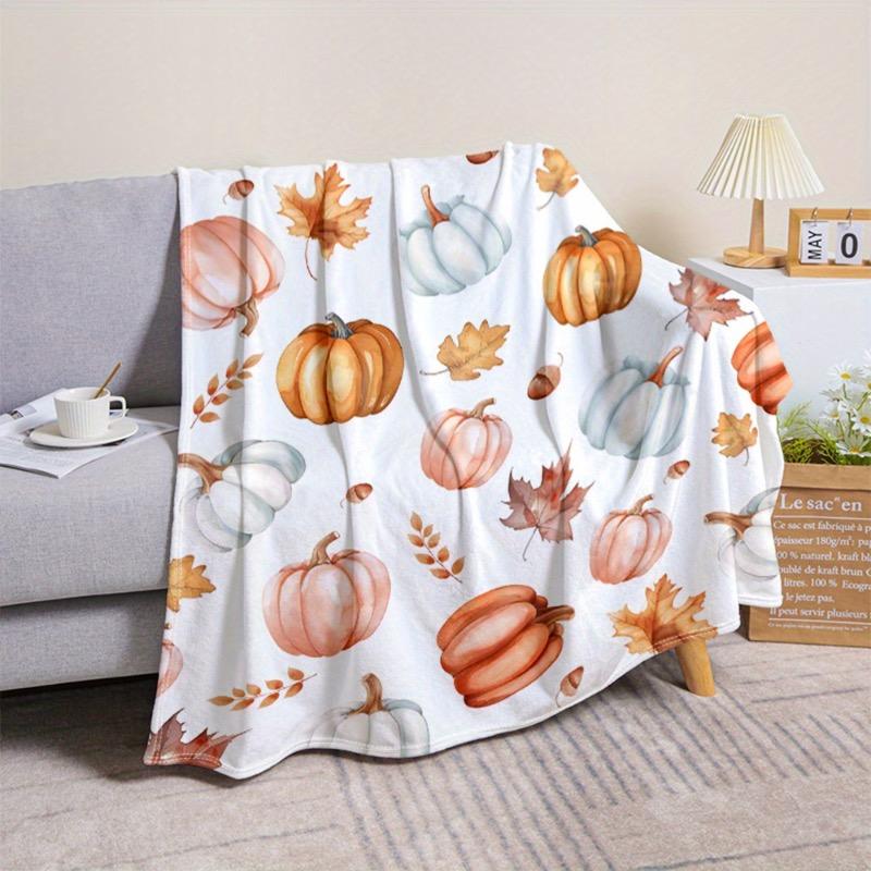 Comfortable Autumn Themed Shawl Blanket - Lightweight Warm and Tear Resistant Suitable for Sofas or Beds
