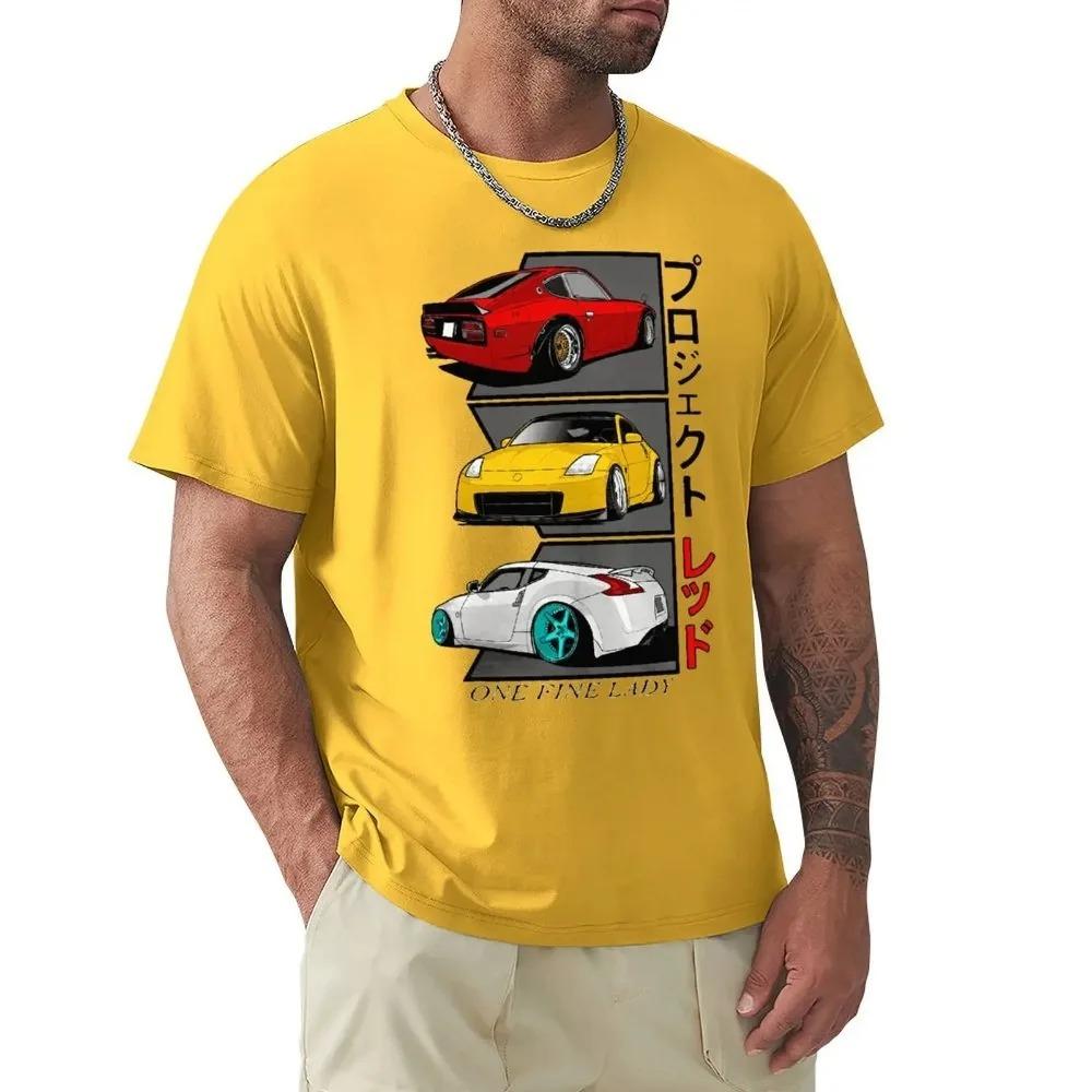 One Fine Lady 240z 350z 370z Jdm Men T Shirt Fast Car Vehicle Vintage Tees Sleeve Round Neck T-Shirt Cotton Plus Size Clothes